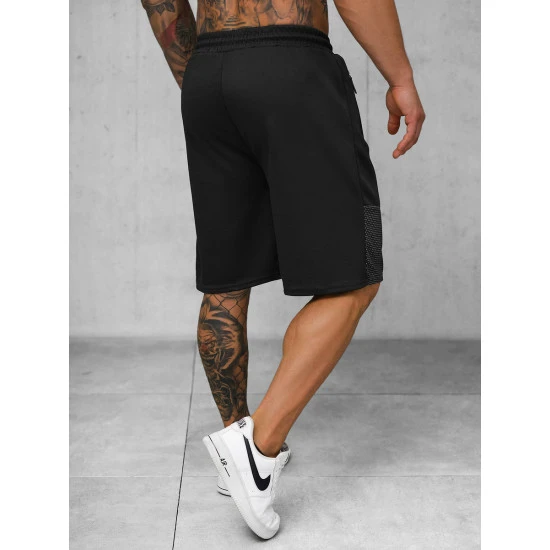 Vīriešu melni sporta šorti Frost JS/15K1827/3