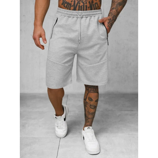 Vīriešu pelēkie sporta šorti Novak JS/15K1822/2