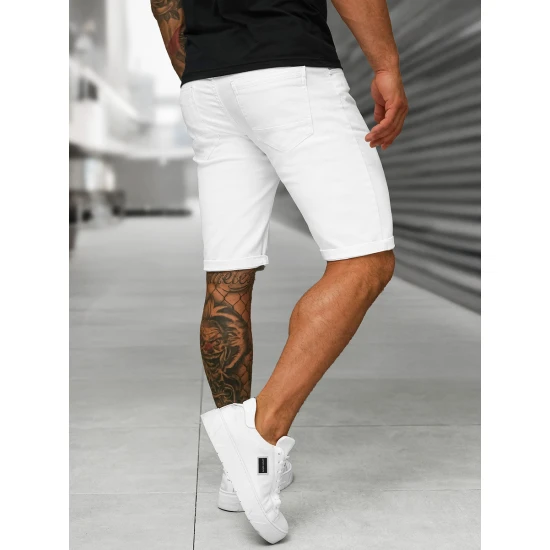 Vīriešu balti džinsa šorti Bost O/UM873
