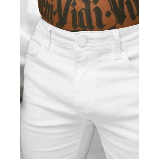 Vīriešu balti džinsa šorti Bost O/UM873