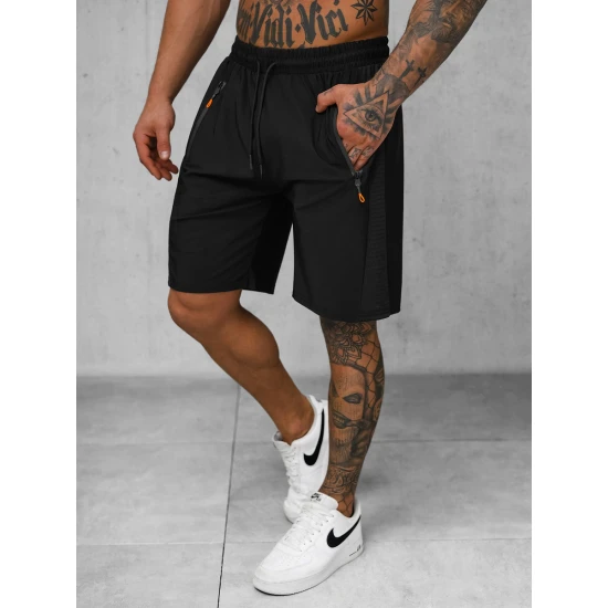 Vīriešu melni sporta šorti Angus JS/12K1803/3