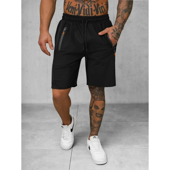 Vīriešu melni sporta šorti Angus JS/12K1803/3