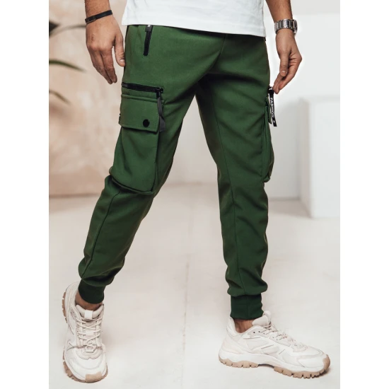 Vīriešu tumši zaļas bikses Rosko UX4467