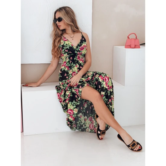 Sieviešu melna gara kleita Missblossy EY2621