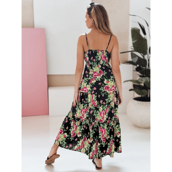 Sieviešu melna gara kleita Missblossy EY2621