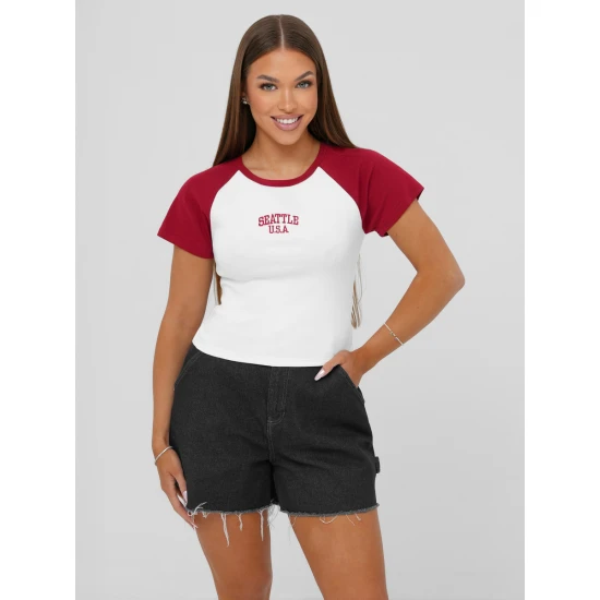Sieviešu balts/arkans krekls Seattle USA JS/R61627