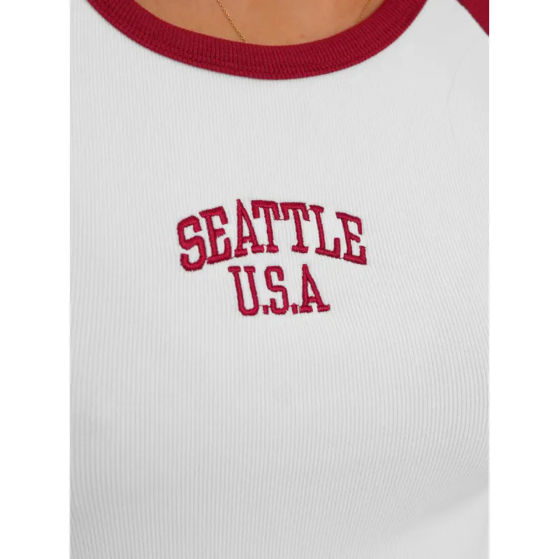 Sieviešu balts/arkans krekls Seattle USA JS/R61627