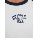 Sieviešu balts/tumši zils krekls Seattle USA JS/R61627