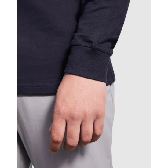 Vīriešu tumši zils krekls ar garām piedurknēm Shiba T-krekls | Polo Roly