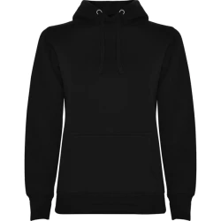 Sieviešu melns džemperis ar kapuci Urban women
