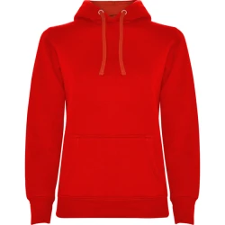 Sieviešu sarkans džemperis ar kapuci Urban women