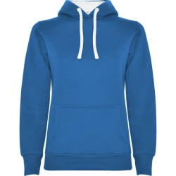 Sieviešu zils/balts džemperis ar kapuci Urban women