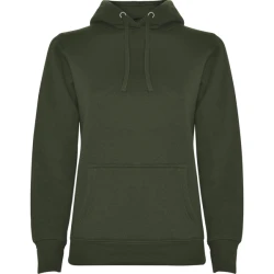 Sieviešu tumši haki krāsas džemperis ar kapuci Urban women