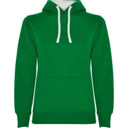 Sieviešu zaļa/balta džemperis ar kapuci Urban women