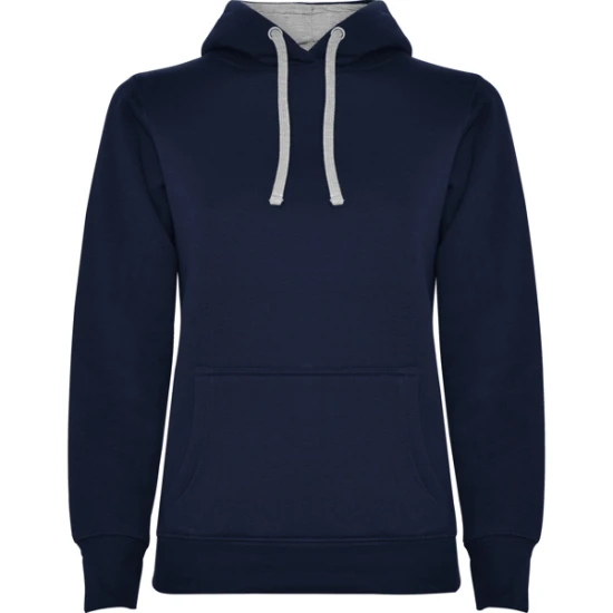 Sieviešu tumši zils/pelēks džemperis ar kapuci Urban women Džemperi ar kapuci Roly