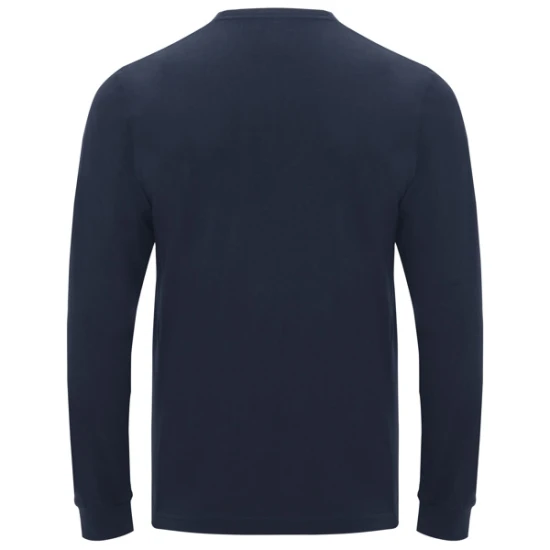 Vīriešu tumši zils krekls ar garām piedurknēm Shiba T-krekls | Polo Roly