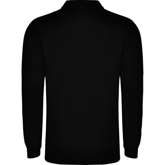 Vīriešu melns polo krekls ar garām piedurknēm Carpe T-krekls | Polo Roly