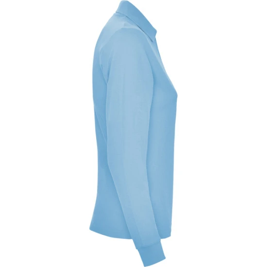 Sieviešu gaiši zils polo krekls ar garām piedurknēm Estrella T-krekls | Polo Roly