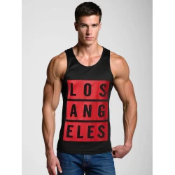 Vīriešu melns krekliņš Los Angeles