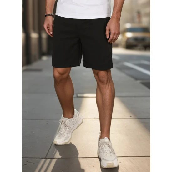 Vīriešu melni šorti Anet Šorti