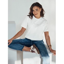 Sieviešu balts T-krekls Woman