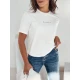 Sieviešu balts T-krekls Woman T-krekls ar saukļiem