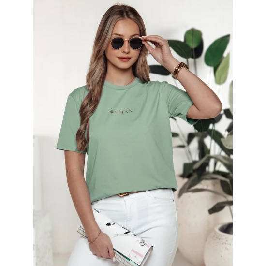 Sieviešu piparmētru T-krekls Woman T-krekls ar saukļiem