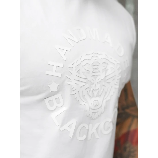 Vīriešu balts krekls Power T-krekls ar saukļiem