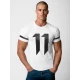 Vīriešu balts T-krekls Eleven T-krekls ar saukļiem