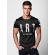 Vīriešu melns T-krekls Daļa T-krekls ar saukļiem