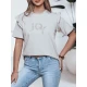 Sieviešu gaiši pelēks t-krekls Joy T-krekls ar saukļiem