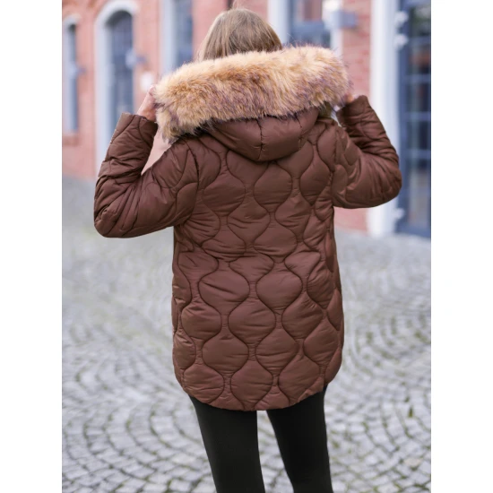 Sieviešu brūna jaka Mona Sieviešu jakas