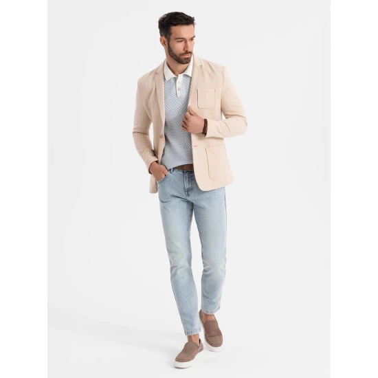 Vīriešu brūna jaka Azan Jakas