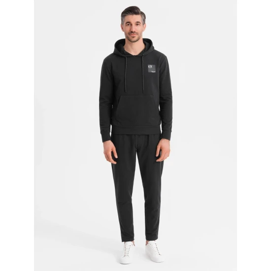 Vīriešu melns brīvā laika uzvalks Denat Vīriešu uzvalki