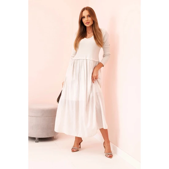 Sieviešu gaiši brūna gara kleita Lumin Garas kleitas