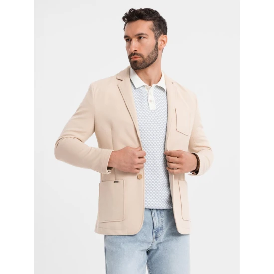 Vīriešu brūna jaka Azan Jakas