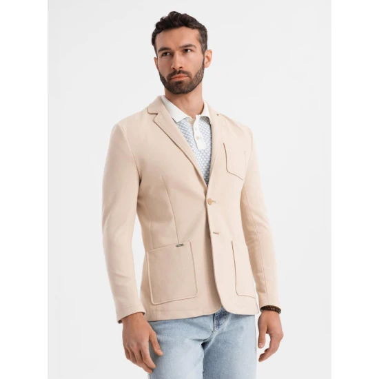 Vīriešu brūna jaka Azan Jakas