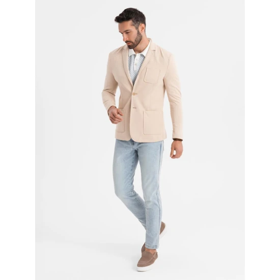 Vīriešu brūna jaka Azan Jakas