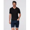 Vīriešu melns polo krekls Elegants POLO T-krekls