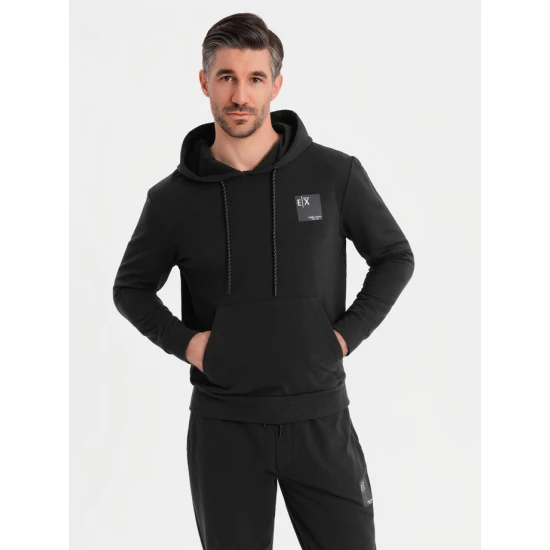 Vīriešu melns brīvā laika uzvalks Denat Vīriešu uzvalki