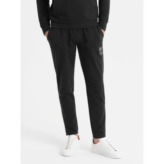 Vīriešu melns brīvā laika uzvalks Denat Vīriešu uzvalki