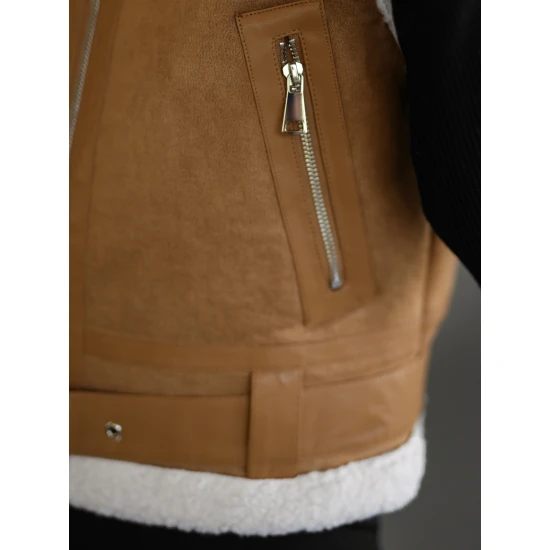 Sieviešu brūna ādas veste Pixel Sieviešu vestes