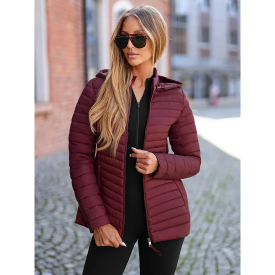 Sieviešu bordo krāsas jaka Marsi Jakas