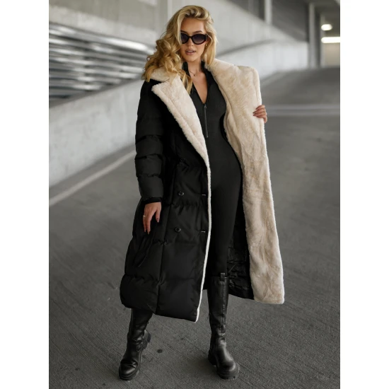 Sieviešu stepēta jaka melnā krāsā Charlot Sieviešu jakas