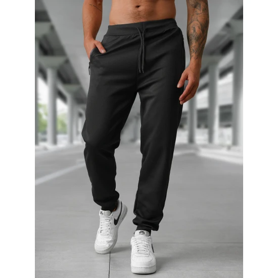 Vīriešu melnas bikses Rene Bikses