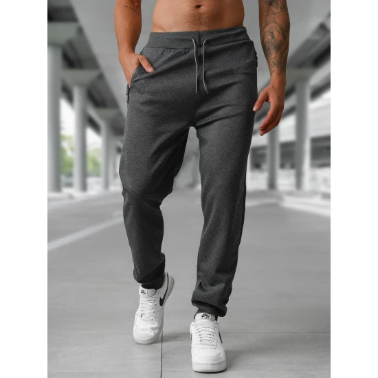 Vīriešu tumši pelēkas bikses Rene Gadījuma bikses