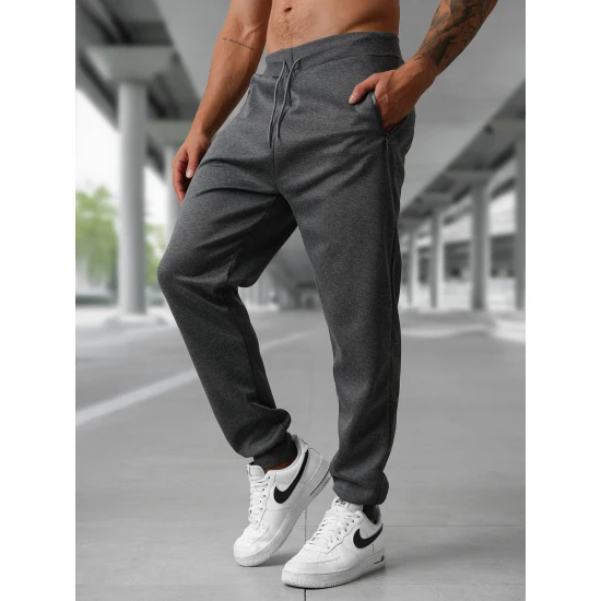 Vīriešu tumši pelēkas bikses Rene Gadījuma bikses