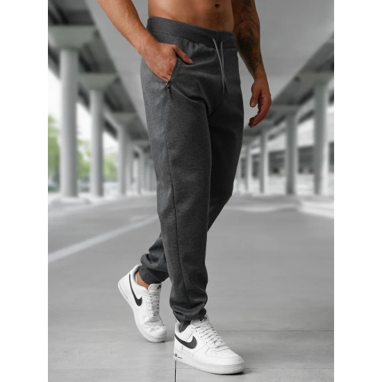 Vīriešu tumši pelēkas bikses Rene Gadījuma bikses