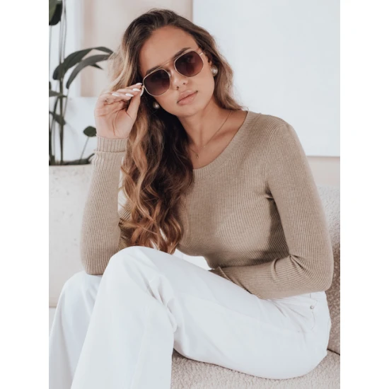 Sieviešu brūns kardigāns Gino Blūzes un krekli