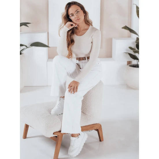 Sieviešu balts džemperis Gino Blūzes un krekli